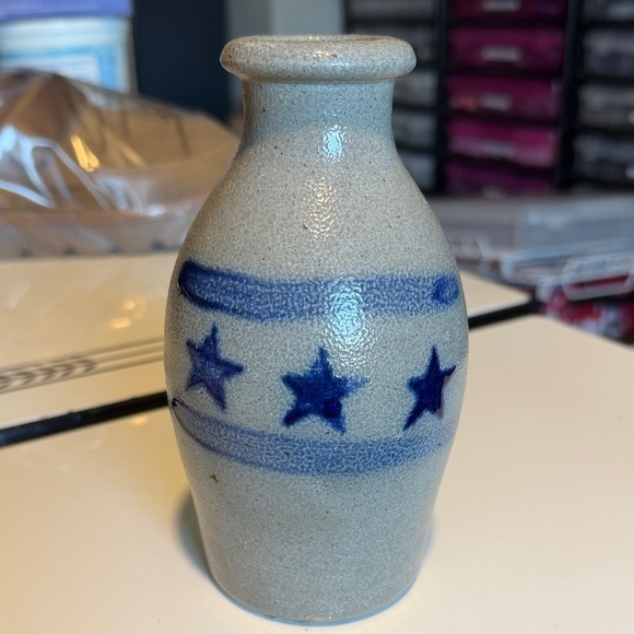 Rowe Pottery Works Other - Rowe Pottery Works Blue Star Stoneware Vase